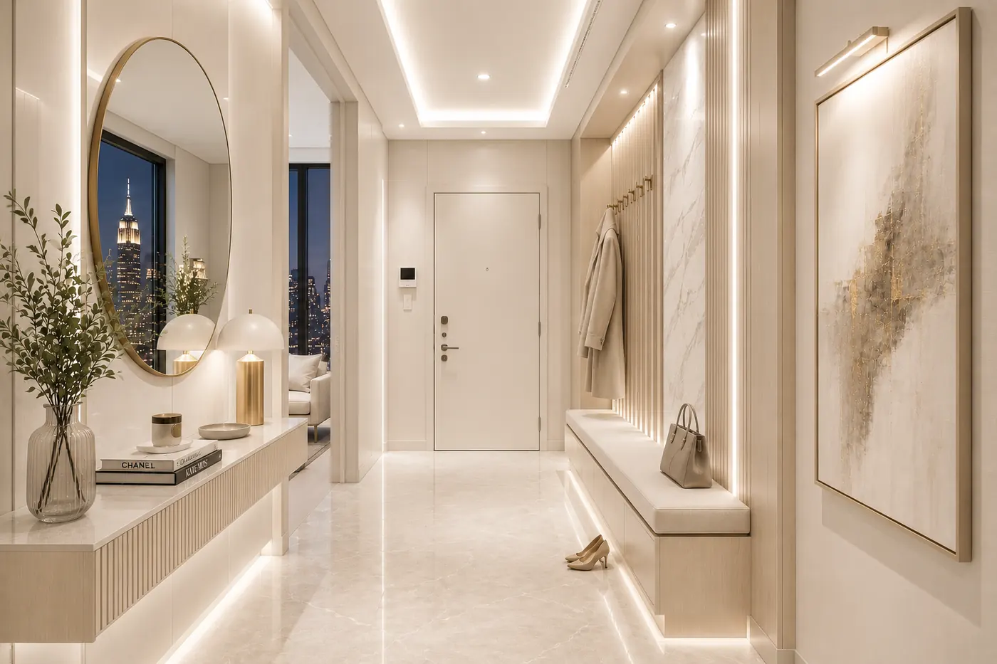Luxury NYC apartment hallway renovation