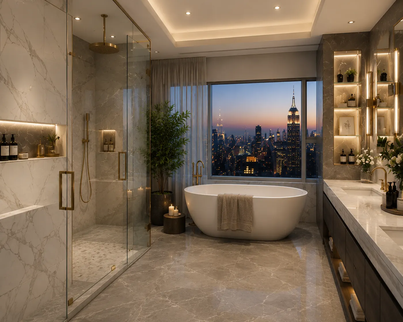 Luxury modern bedroom renovation in daylight